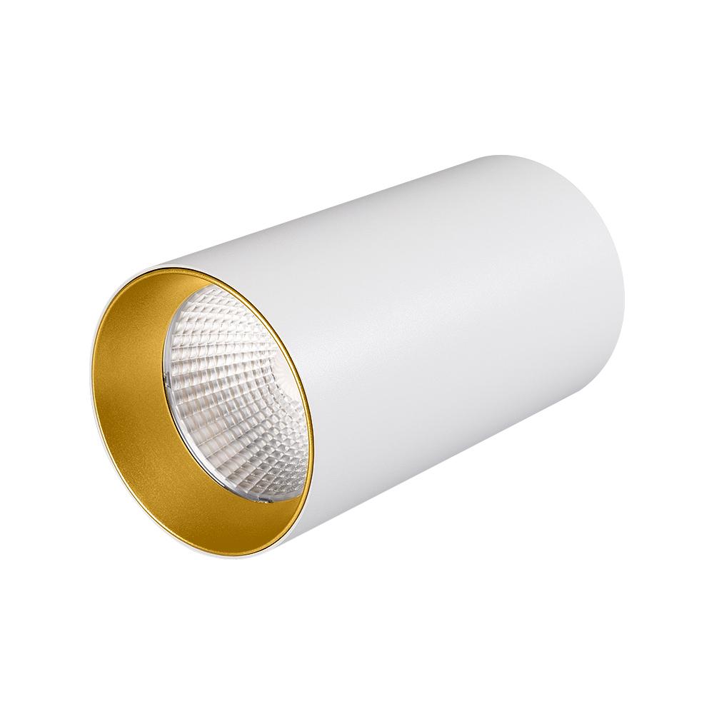 Светильник накладной Arlight 022942 SP-POLO-R85-1-15W Warm White 40deg (White, Gold Ring)