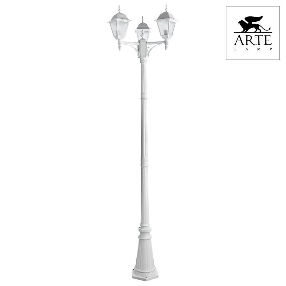 Уличный фонарный столб Arte Lamp Bremen A1017PA-3WH