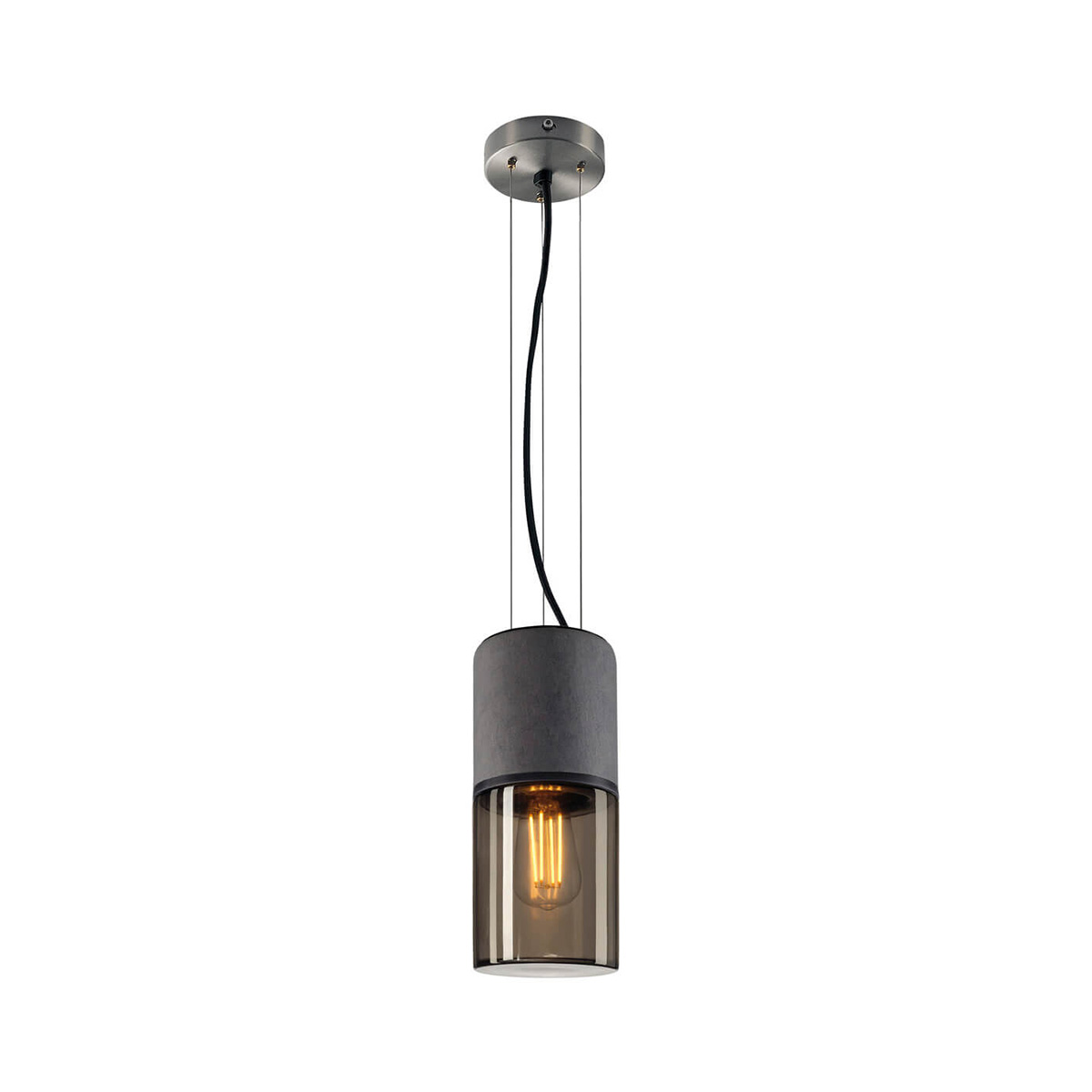 Подвесной светильник SLV 155714 LISENNE PD, темно-серый базальт, стекло дымчатое