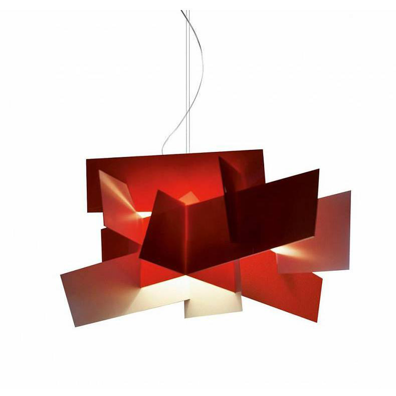 Светильник потолочный подвесной Foscarini 151007LD5 63 Big Bang H. 5 m LED dimmbar Rosso