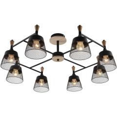 Потолочная люстра Reluce 01492-0.3-08 BK+WOOD