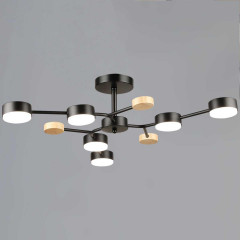 Люстра Reluce 03860-0.3-06 BK+WOOD GX53