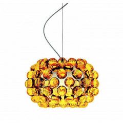 Светильник потолочный подвесной Foscarini 138027 52 Caboche piccola Giallo oro