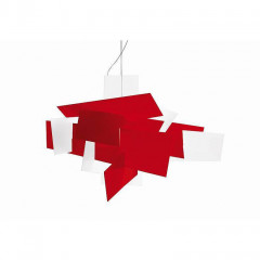 Светильник потолочный подвесной Foscarini 151007LSP5 63 Big Bang H. 5 m LED Rosso