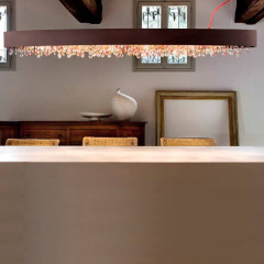 Потолочный подвесной светильник Masiero OLA S6 OV 160 BRONZE ECLETTICA