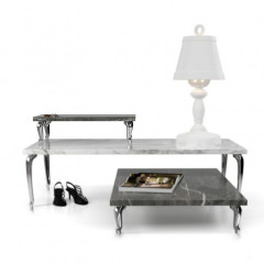 Стол Moooi MOTBAM074G + MOTBALG16C4 Bassotti Coffee Table 72x40 grau