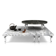Стол Moooi MOTBAMR72G + MOTBALG16C4 Bassotti, Coffee Table ø72 grau