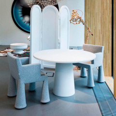 Стол Moooi MOTCFP0074W + MOTCWR120-- White CONTAINER TABLE ø120