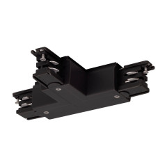 T-коннектор с разъемом подвода питания для 3-фазного шинопровода SLV 175130 S-TRACK, левый, черный