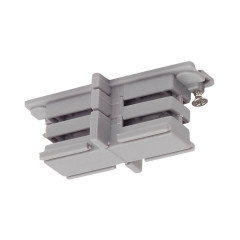 Коннектор прямой внутренний изолирующий для 3-фазного шинопровода SLV 175084 S-TRACK, серебристый
