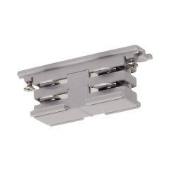 Коннектор прямой внутренний электрический для 3-фазного шинопровода SLV 175074 S-TRACK, серебристый