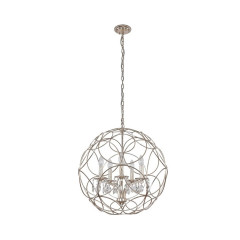 Потолочный подвесной светильник Crystal Lux ARIA SP5 SILVER