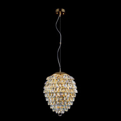 Потолочный подвесной светильник Crystal Lux CHARME SP3+3 LED GOLD/TRANSPARENT