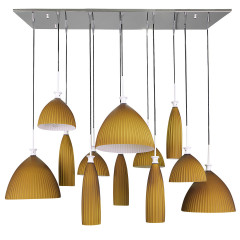 Подвес Lightstar 810223 Agola, хром/янтарь