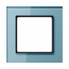 Рамка JUNG A creation стекло серо-голубой - 1 пост