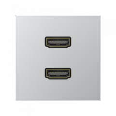 Розетка HDMI с пластиной 2-я алюминий