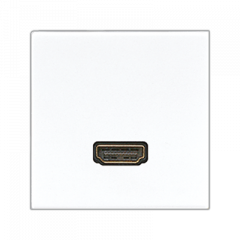 Розетка HDMI с пластиной 1-я белая