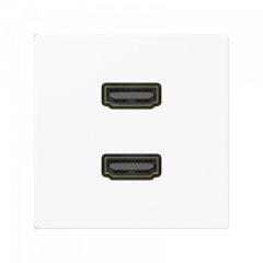 Розетка HDMI с пластиной 2-я белая