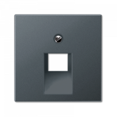 INTERNET-розетка 1ая матовый антрацит неэкранированная