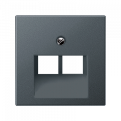TF-розетка 2-ая матовый антрацит