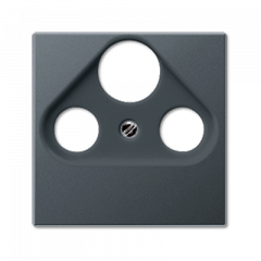 TV-SAT-розетка проходная матовый антрацит для приема спутникового, эфирного и кабельного вещания