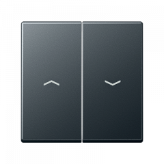 ВЫКЛючатель матовый антрацит для управления жалюзи с блокировкой одновременного нажатия
