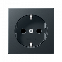 РОЗЕТКА с заземлением матовый антрацит (защита IP 44)