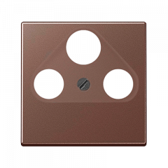 TV-FM-SAT-розетка мокко для систем приема спутникового эфирного и кабельного вещания