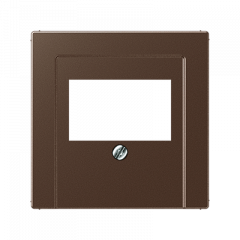 АУДИО-розетка мокко 2-разъем белая вставка