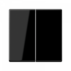 ПЕРЕКлючатель 2х-клавишный черный (два переключателя с двух мест одной нагрузкой, IP44)