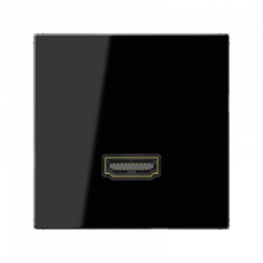 Розетка HDMI с пластиной 1-я черная