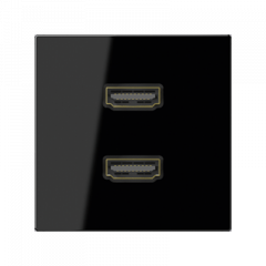 Розетка HDMI с пластиной 2-я черная