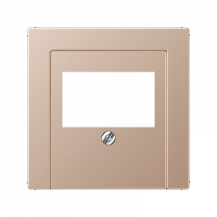 АУДИО-розетка шампань 2-разъем черная вставка