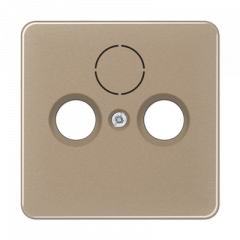 TV-FM-розетка проходная золотая бронза