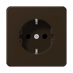 РОЗЕТКА с заземлением коричневая (защита IP 44)