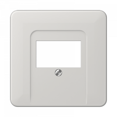 АУДИО-розетка светло-серая 2-разъем белая вставка