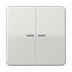 КНОПКА 2х-клавишная С/П светло-серая