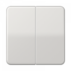 ПЕРЕКлючатель 2х-клавишный светло-серый (два переключателя с двух мест одной нагрузкой)