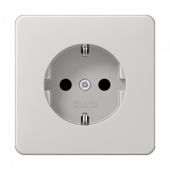РОЗЕТКА с заземлением светло-серая (защита IP 44)