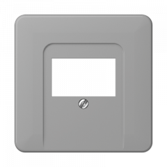 АУДИО-розетка серая 2-разъем черная вставка