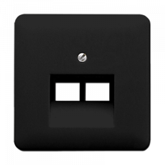 INTERNET-розетка 2ая черная неэкранированная