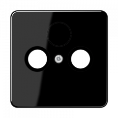 TV-FM-SAT-розетка черная для систем приема спутникового эфирного и кабельного вещания