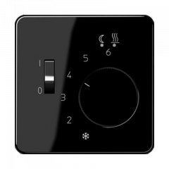 Терморегулятор для ТЕПЛОГО ПОЛа черный 10А, 250V~ с датчиком 4 м