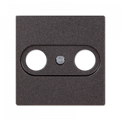 TV-FM-розетка проходная антрацит