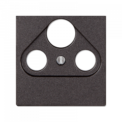 TV-SAT-розетка проходная антрацит для приема спутникового, эфирного и кабельного вещания