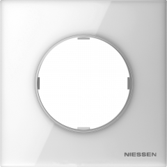 Рамка ABB Skymoon стекло белое - 1 пост