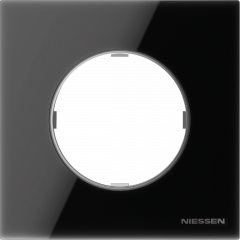 Рамка ABB Skymoon стекло черное - 1 пост