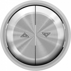 Выключатель для управления жалюзи (с фиксацией) хром