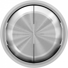 Переключатель 2х-клавишный хром (с 2х мест)