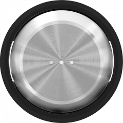 Выключатель 1-клавишный с/п черное стекло